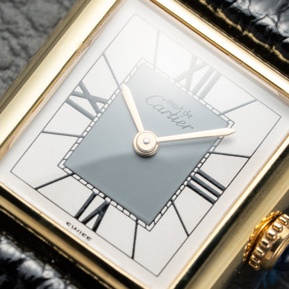 Cartier Must de Tank Vermeil Grey Art Deco Dial Reference 5057001