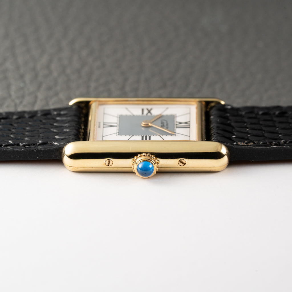Cartier Must de Tank Vermeil Grey Art Deco Dial Reference 5057001