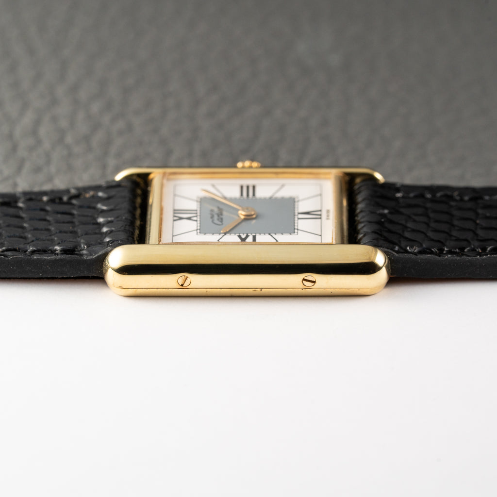 Cartier Must de Tank Vermeil Grey Art Deco Dial Reference 5057001