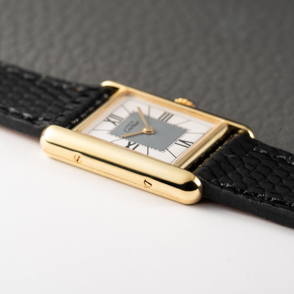 Cartier Must de Tank Vermeil Grey Art Deco Dial Reference 5057001