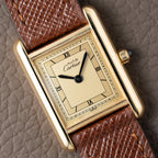 Cartier Must de Tank Vermeil Art Deco Roman Dial PM Reference 3 66001