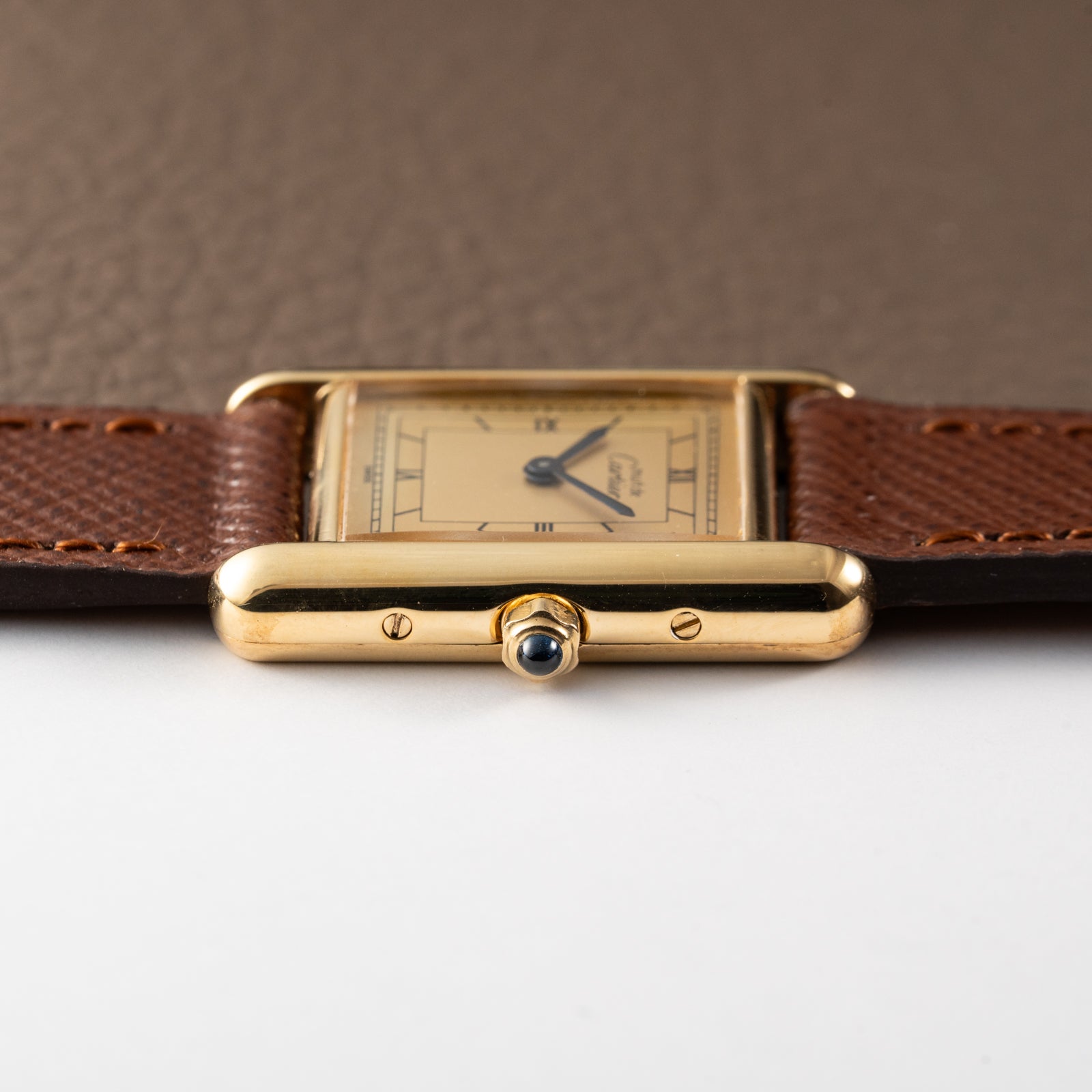 Cartier Must de Tank Vermeil Art Deco Roman Dial PM Reference 3 66001