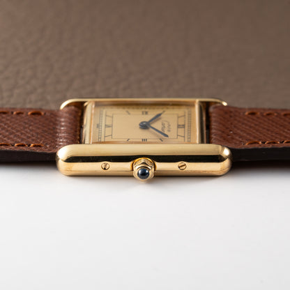 Cartier Must de Tank Vermeil Art Deco Roman Dial PM Reference 3 66001