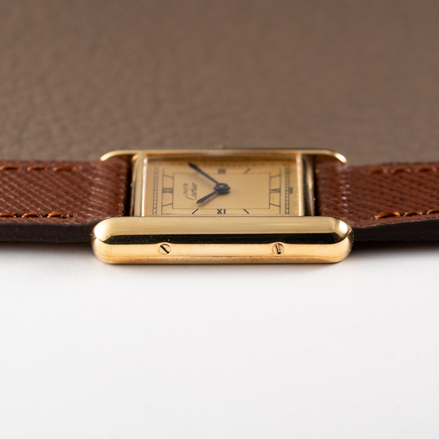 Cartier Must de Tank Vermeil Art Deco Roman Dial PM Reference 3 66001