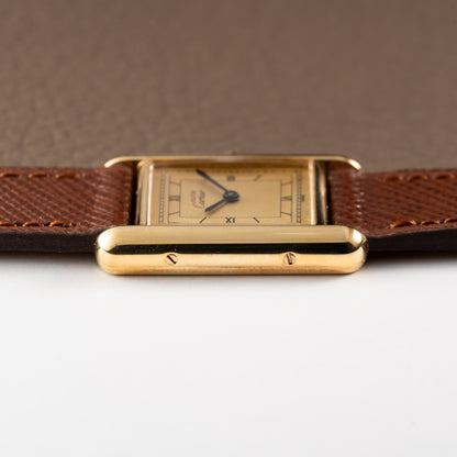 Cartier Must de Tank Vermeil Art Deco Roman Dial PM Reference 3 66001