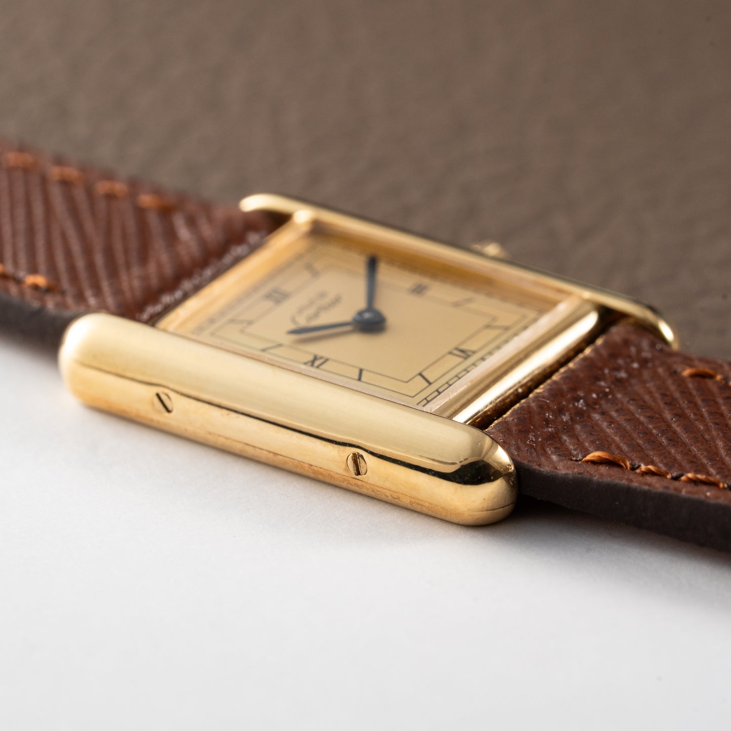Cartier Must de Tank Vermeil Art Deco Roman Dial PM Reference 3 66001