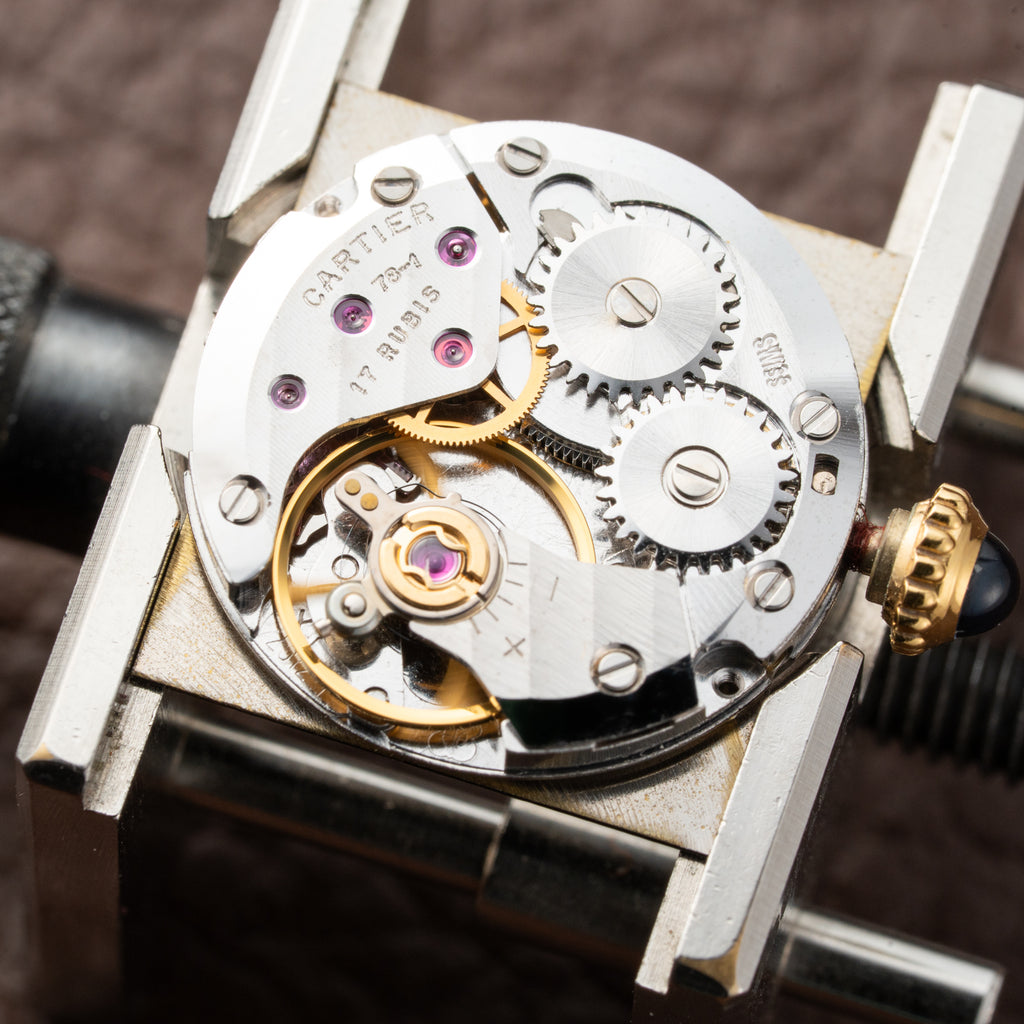 Cartier Tank Must de Vermeil Black Dial PM 1980s