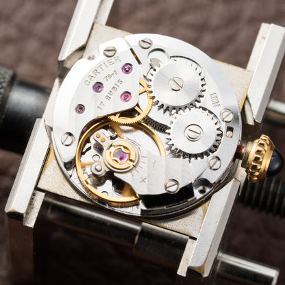 Cartier Tank Must de Vermeil Black Dial PM 1980s