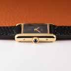 Cartier Tank Must de Vermeil Black Dial PM 1980s