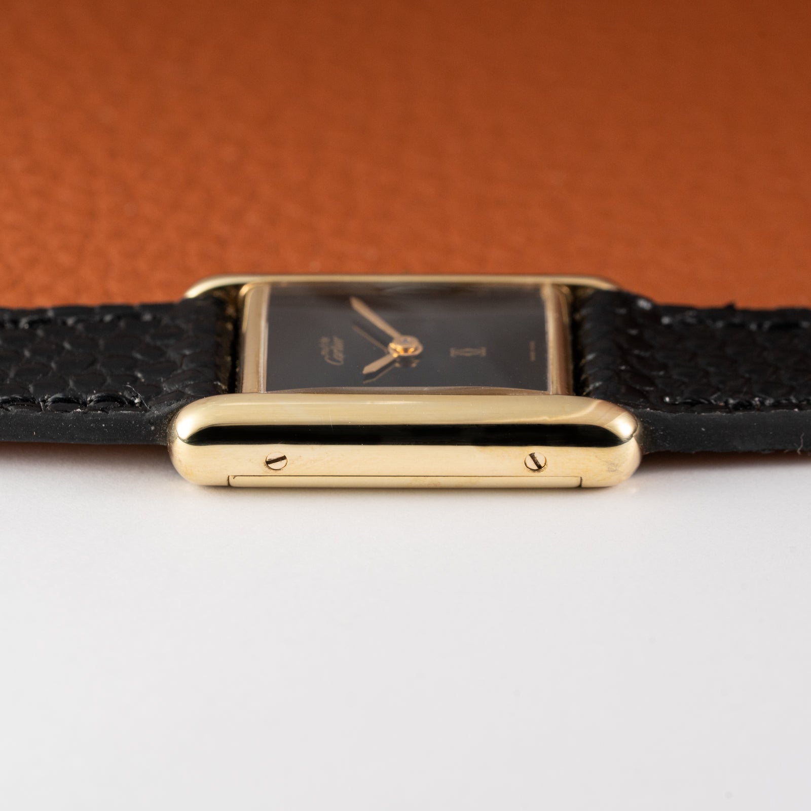 Cartier Tank Must de Vermeil Black Dial PM 1980s