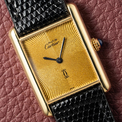 Cartier Must de Tank Vermeil "Discor" Dial GM (1990s)