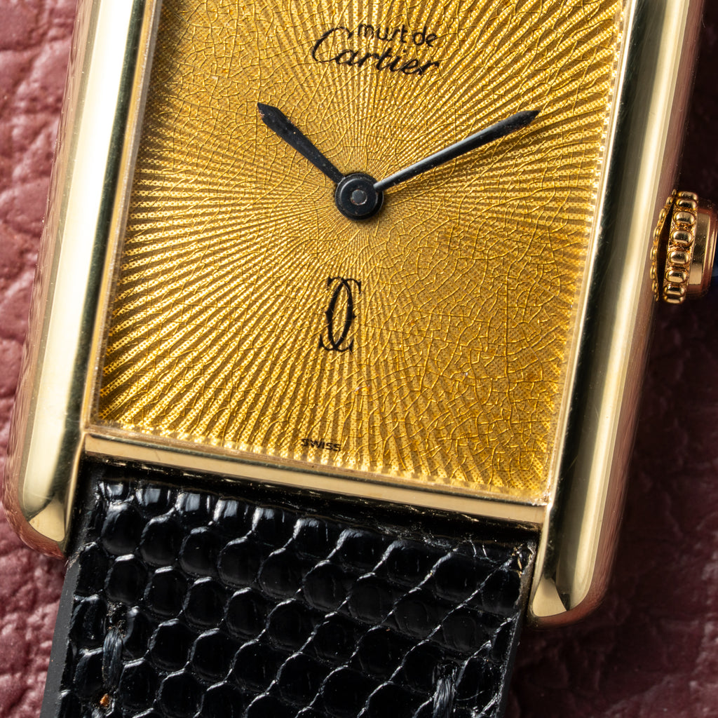 Cartier Must de Tank Vermeil "Discor" Dial GM (1990s)