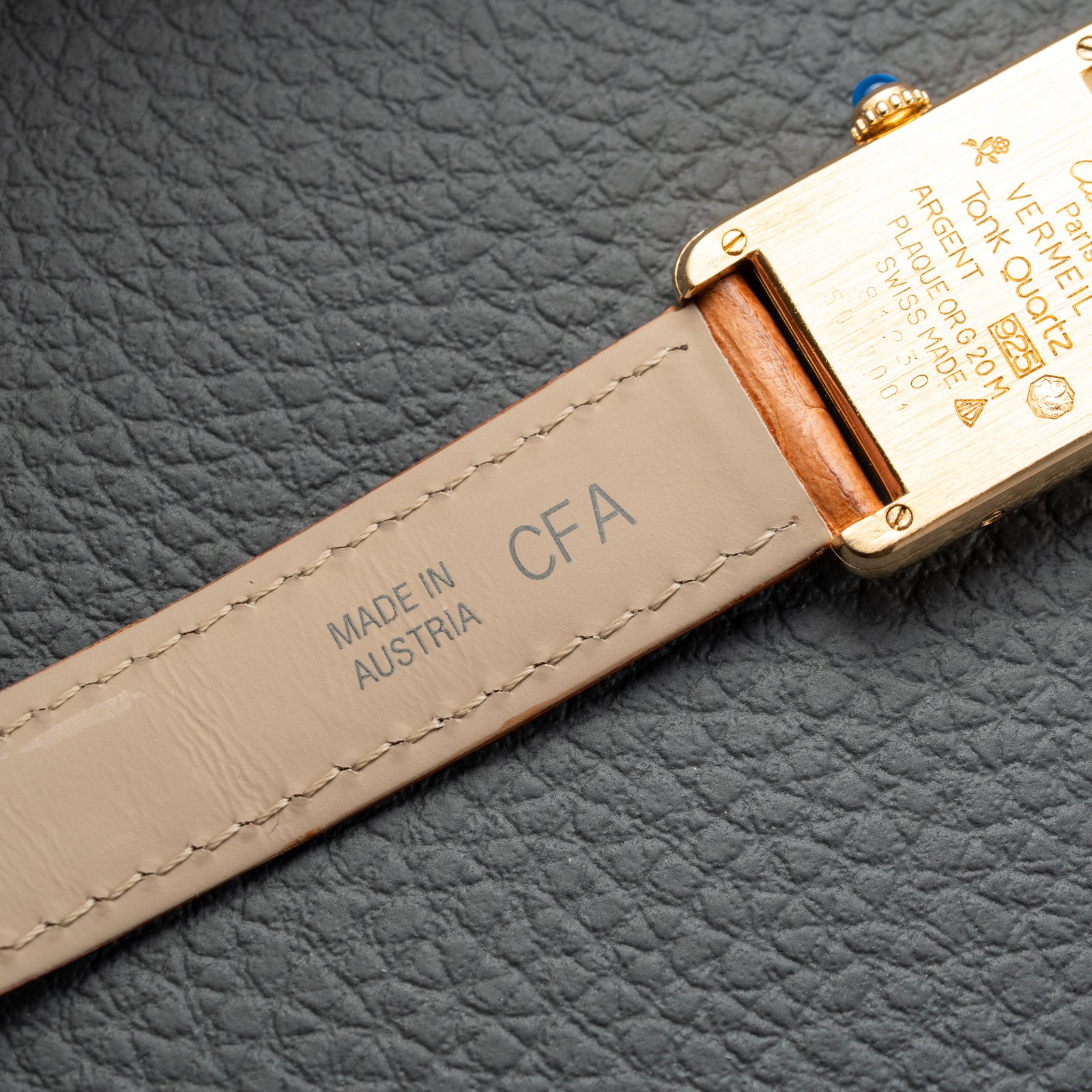 Cartier Must de Tank Vermeil White Opaline Roman Dial PM Ref. 5057001