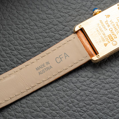 Cartier Must de Tank Vermeil White Opaline Roman Dial PM Ref. 5057001