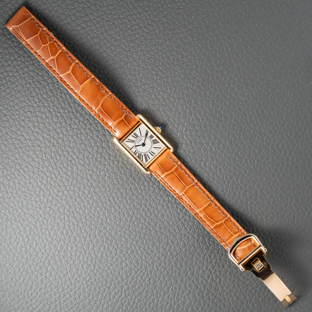 Cartier Must de Tank Vermeil White Opaline Roman Dial PM Ref. 5057001