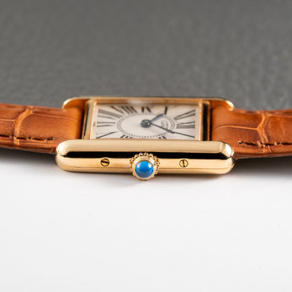 Cartier Must de Tank Vermeil White Opaline Roman Dial PM Ref. 5057001