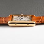 Cartier Must de Tank Vermeil White Opaline Roman Dial PM Ref. 5057001