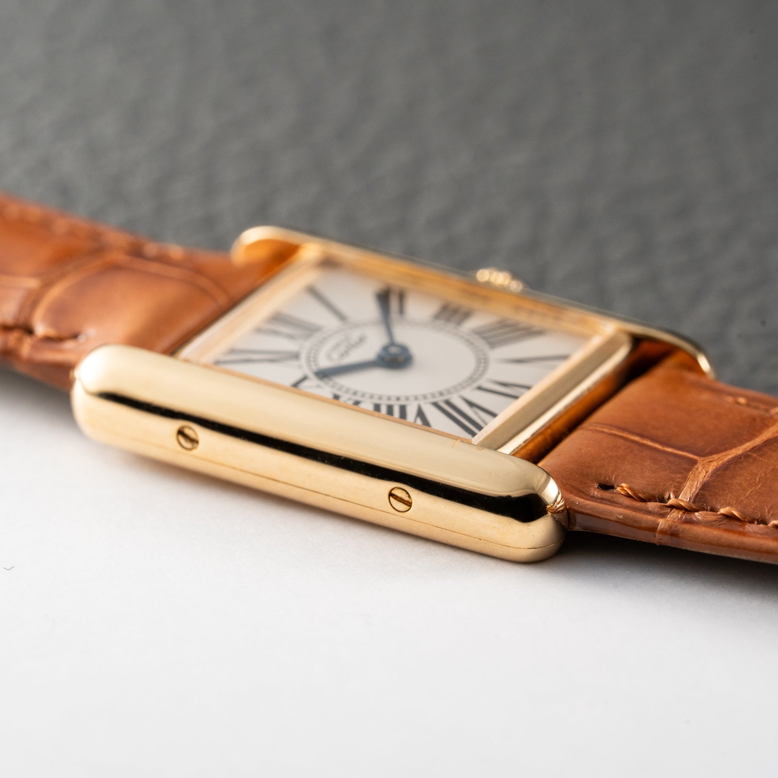 Cartier Must de Tank Vermeil White Opaline Roman Dial PM Ref. 5057001