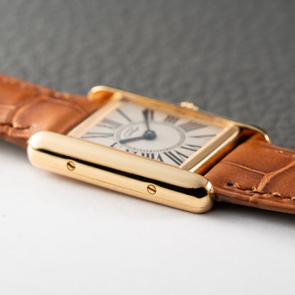 Cartier Must de Tank Vermeil White Opaline Roman Dial PM Ref. 5057001
