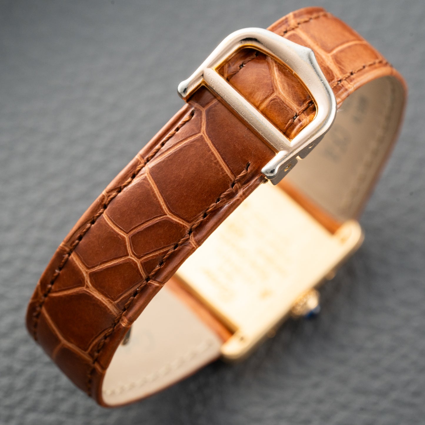 Cartier Must de Tank Vermeil White Opaline Roman Dial PM Ref. 5057001