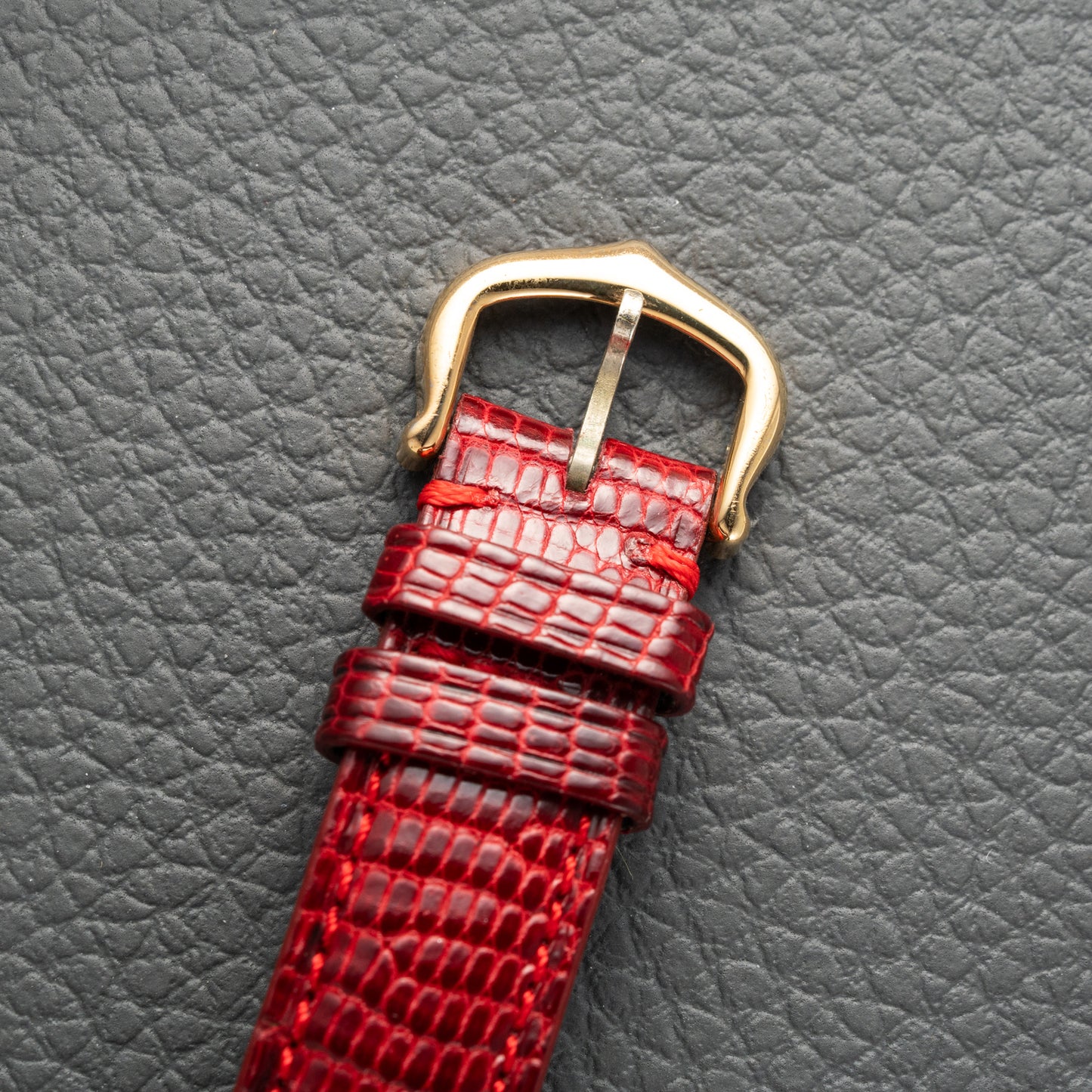 Cartier Must de Tank Vermeil Burgundy Red Dial PM 1979 Full Set