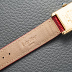 Cartier Must de Tank Vermeil Burgundy Red Dial PM 1979 Full Set