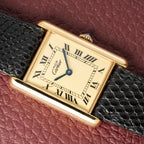 Cartier Must de Tank Vermeil Lemon Roman 1990s Mint Condition
