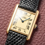 Cartier Must de Tank Vermeil Lemon Roman 1990s Mint Condition