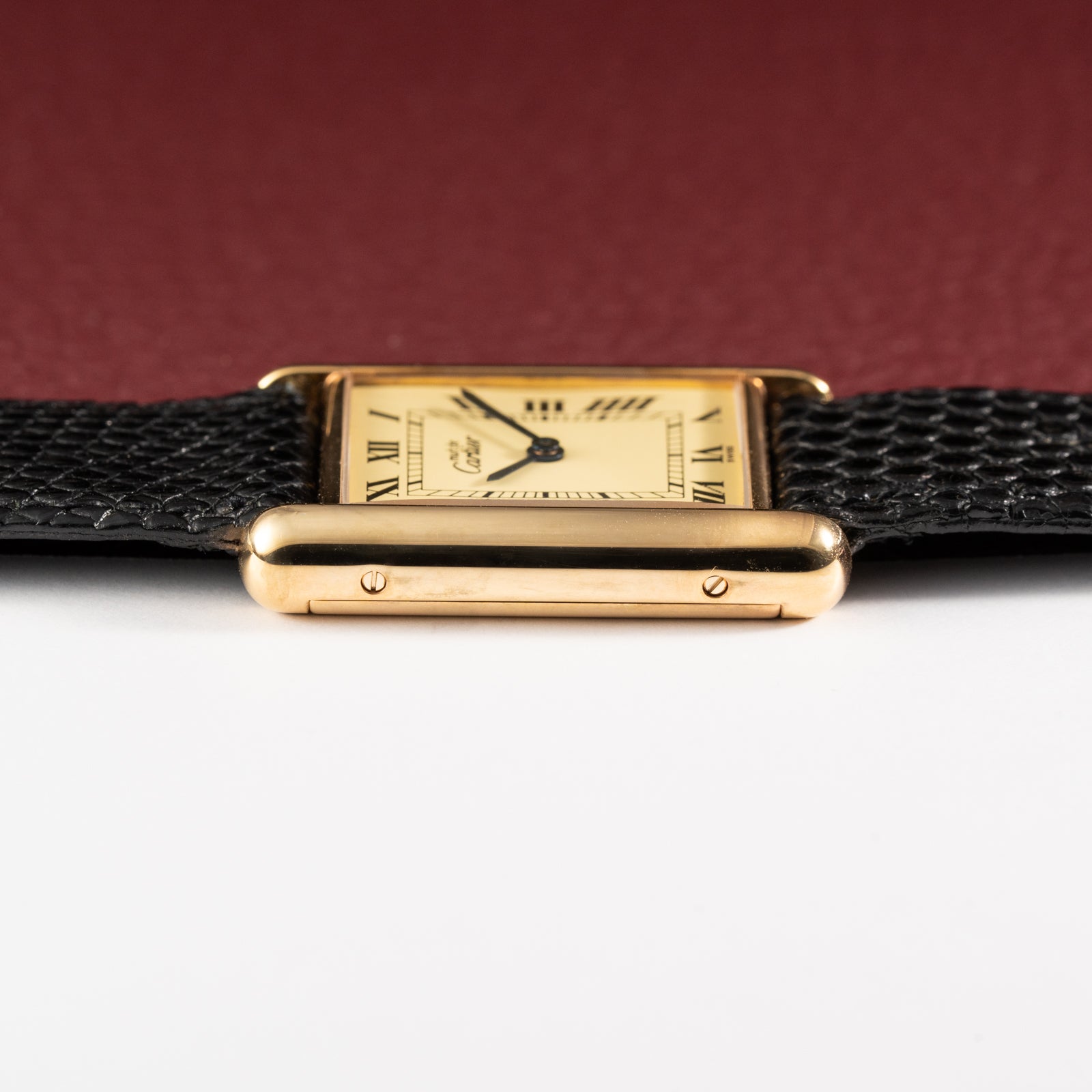 Cartier Must de Tank Vermeil Lemon Roman 1990s Mint Condition