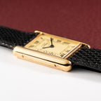 Cartier Must de Tank Vermeil Lemon Roman 1990s Mint Condition