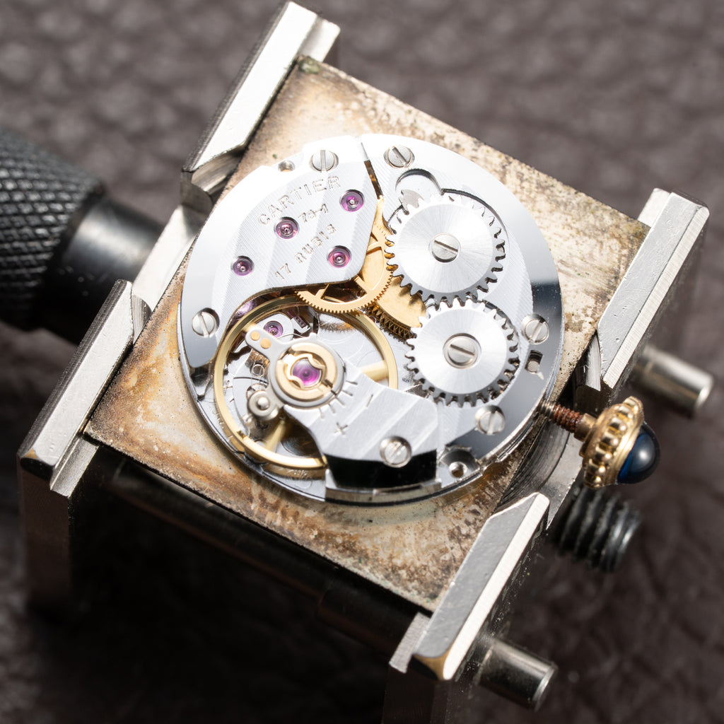 Cartier Tank Must de Black 'Onyx' Dial Vermeil GM from 1990s