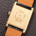 Cartier Tank Must de Black 'Onyx' Dial Vermeil GM from 1990s