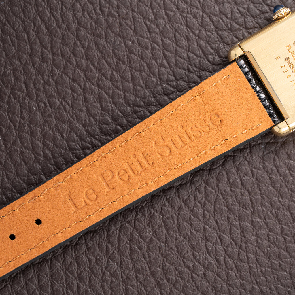 Cartier Tank Must de Black 'Onyx' Dial Vermeil GM from 1990s
