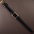 Cartier Tank Must de Black 'Onyx' Dial Vermeil GM from 1990s