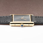 Cartier Tank Must de Black 'Onyx' Dial Vermeil GM from 1990s