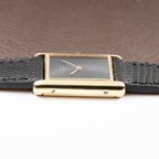 Cartier Tank Must de Black 'Onyx' Dial Vermeil GM from 1990s