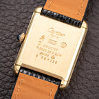 Cartier Tank Must de Black Roman Vermeil GM from 1980s