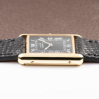 Cartier Tank Must de Black Roman Vermeil GM from 1980s