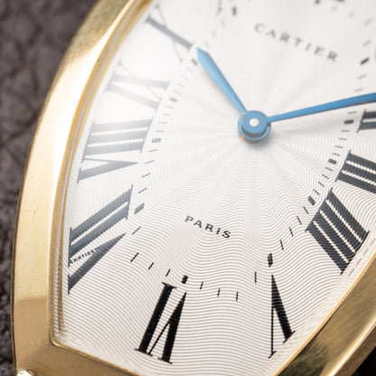 Cartier Tonneau Paris 18K Yellow Gold GM Large Size Pre CPCP 1980s