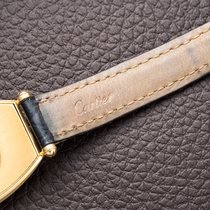Cartier Tonneau Paris 18K Yellow Gold GM Large Size Pre CPCP 1980s