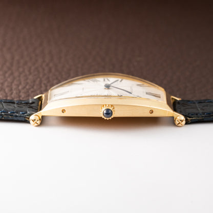 Cartier Tonneau Paris 18K Yellow Gold GM Large Size Pre CPCP 1980s