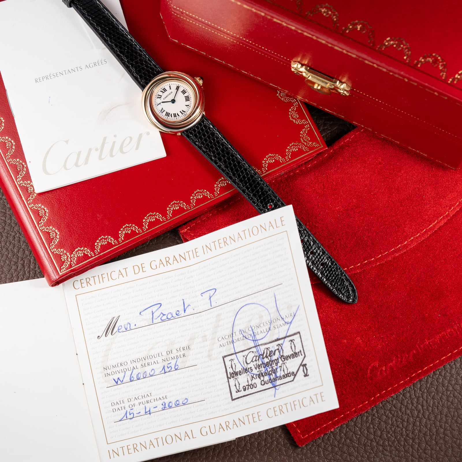 Cartier Trinity White Rosé Yellow Gold 18K Three-Gold Full Set from 2000 Ref. W600156