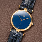 Cartier Must de Vendôme Mantel Lapis Lazuli Vermeil Ref. 590004 from the 1990s