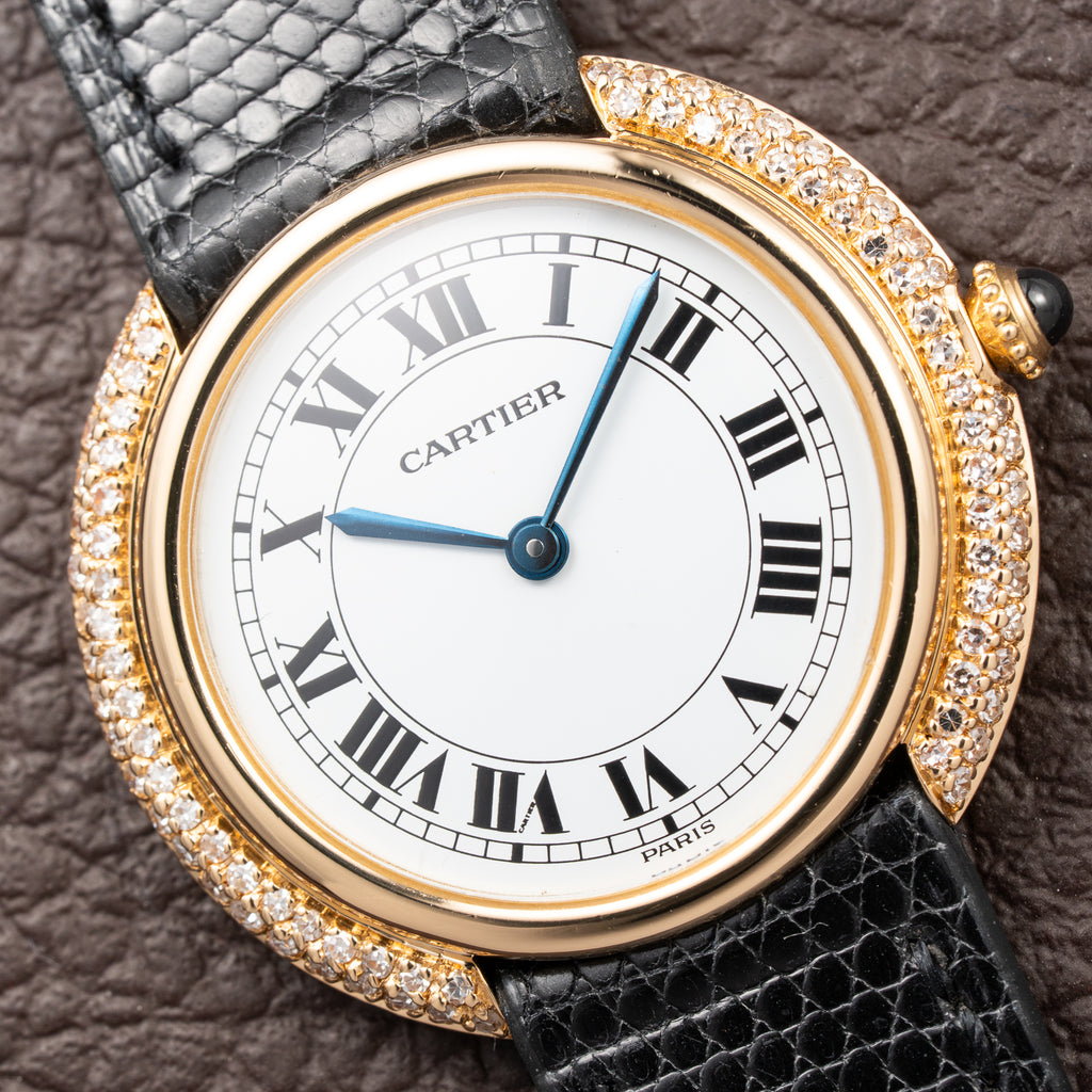 Cartier Vendôme Rond 'Paris' Diamond Set 18K Yellow Gold Ref. 78090 From 1970s