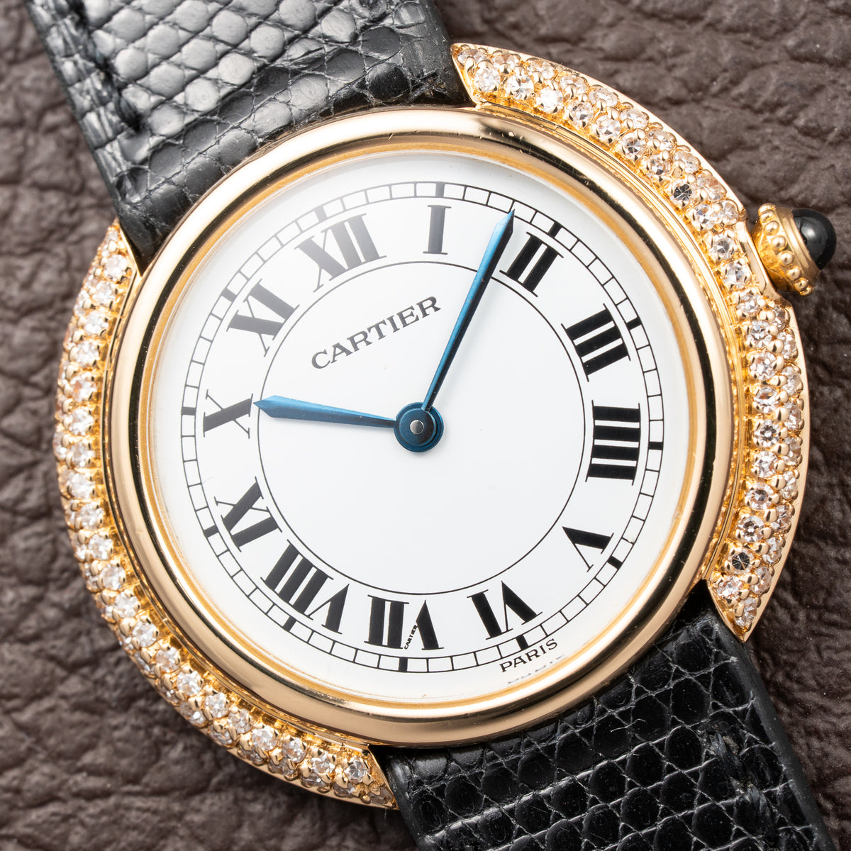 Cartier Vendôme Rond 'Paris' Diamond Set 18K Yellow Gold Ref. 78090 From 1970s