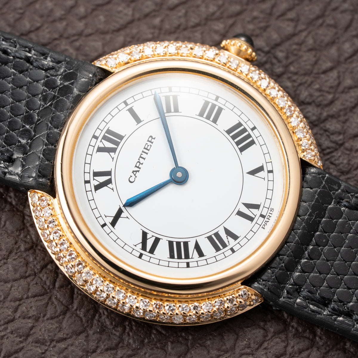 Cartier Vendôme Rond 'Paris' Diamond Set 18K Yellow Gold Ref. 78090 From 1970s