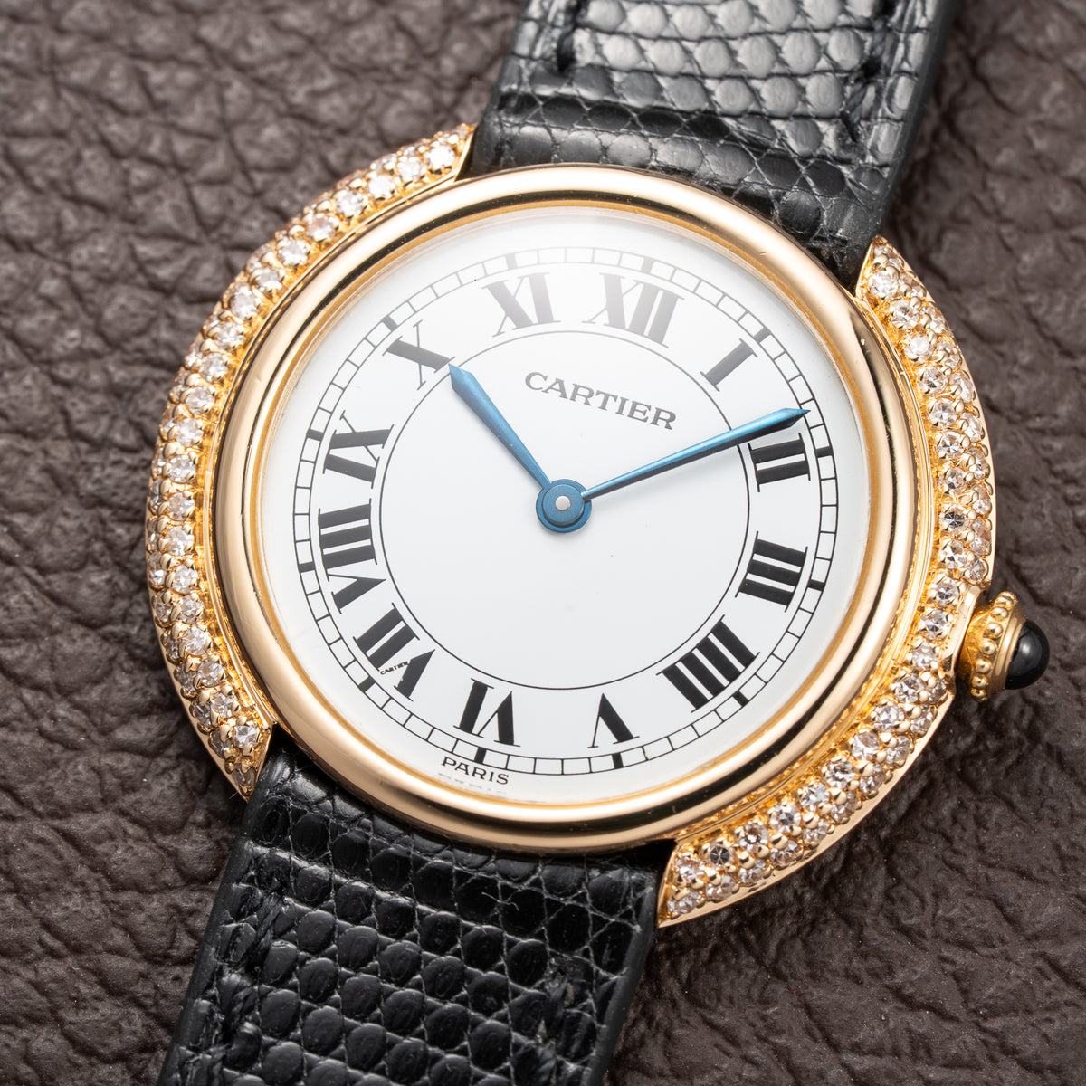 Cartier Vendôme Rond 'Paris' Diamond Set 18K Yellow Gold Ref. 78090 From 1970s