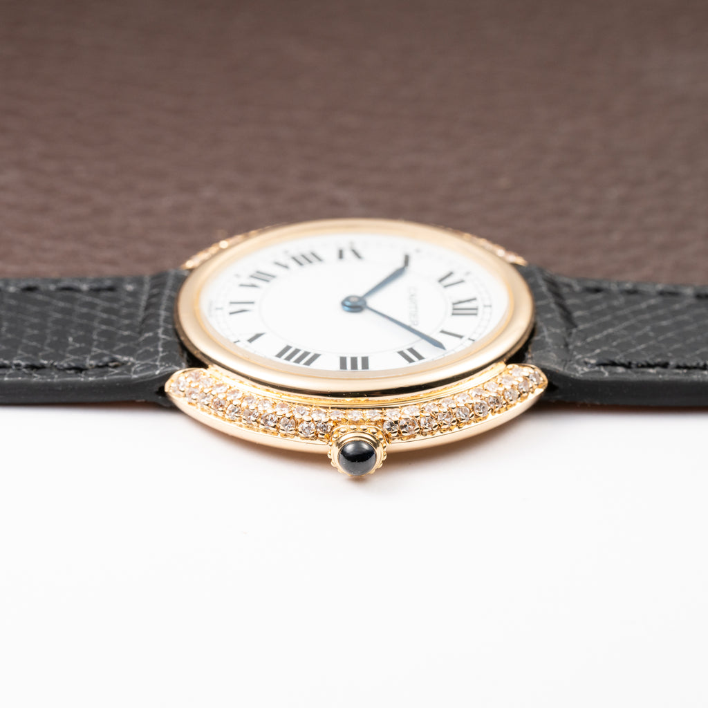 Cartier Vendôme Rond 'Paris' Diamond Set 18K Yellow Gold Ref. 78090 From 1970s
