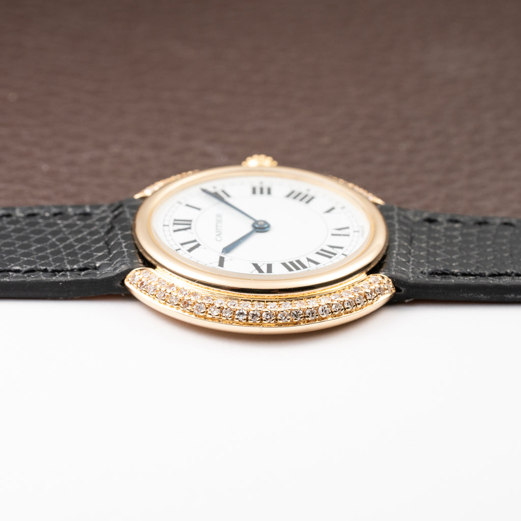 Cartier Vendôme Rond 'Paris' Diamond Set 18K Yellow Gold Ref. 78090 From 1970s