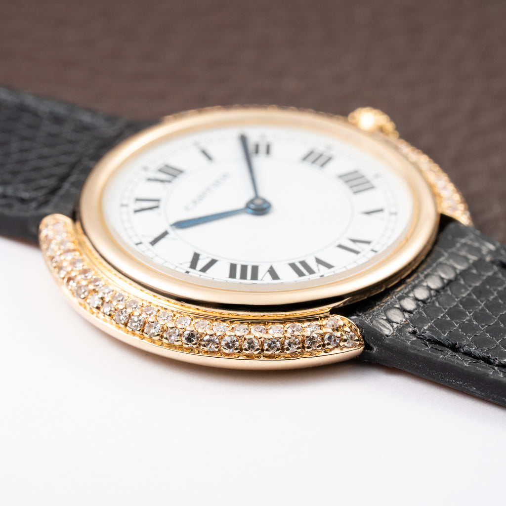Cartier Vendôme Rond 'Paris' Diamond Set 18K Yellow Gold Ref. 78090 From 1970s